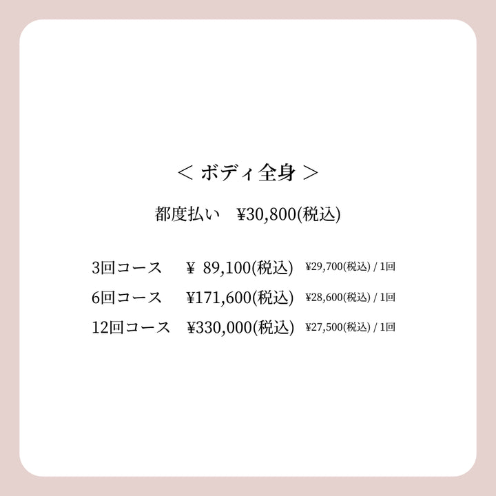 BODY MENU（ボディメニュー）